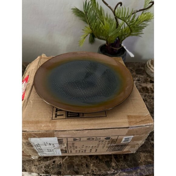 Tabletops Linen Hand Painted Hand Crafted dinner plates set of (6) new - Picture 2 of 5